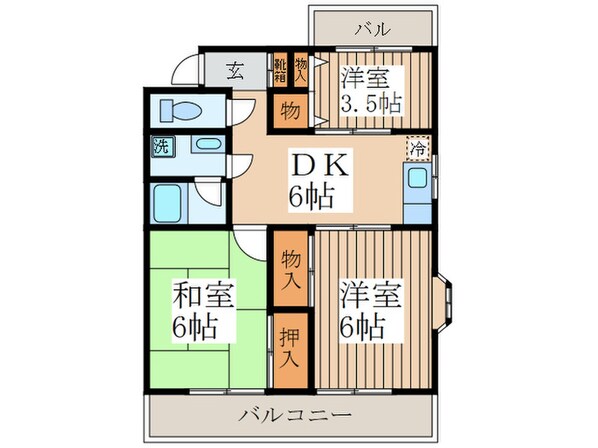 ヒルトップマンション石原の物件間取画像